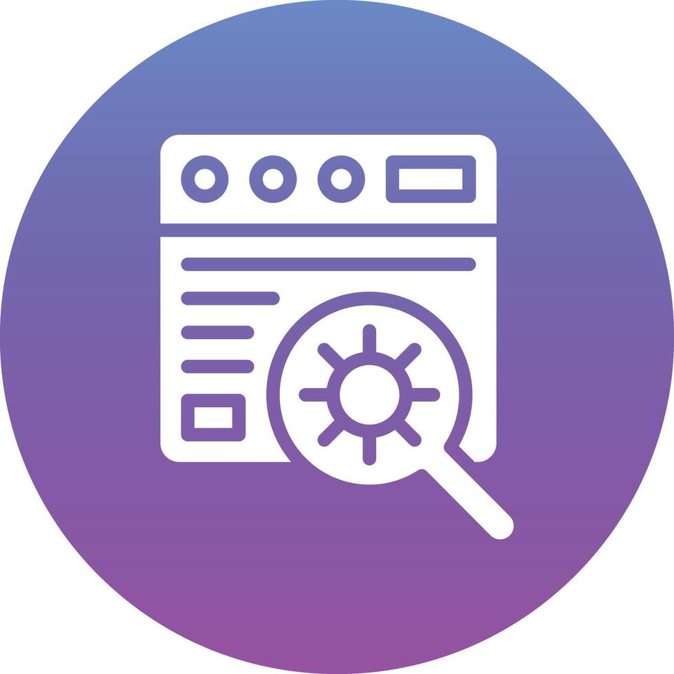 Website Bug Vector Icon