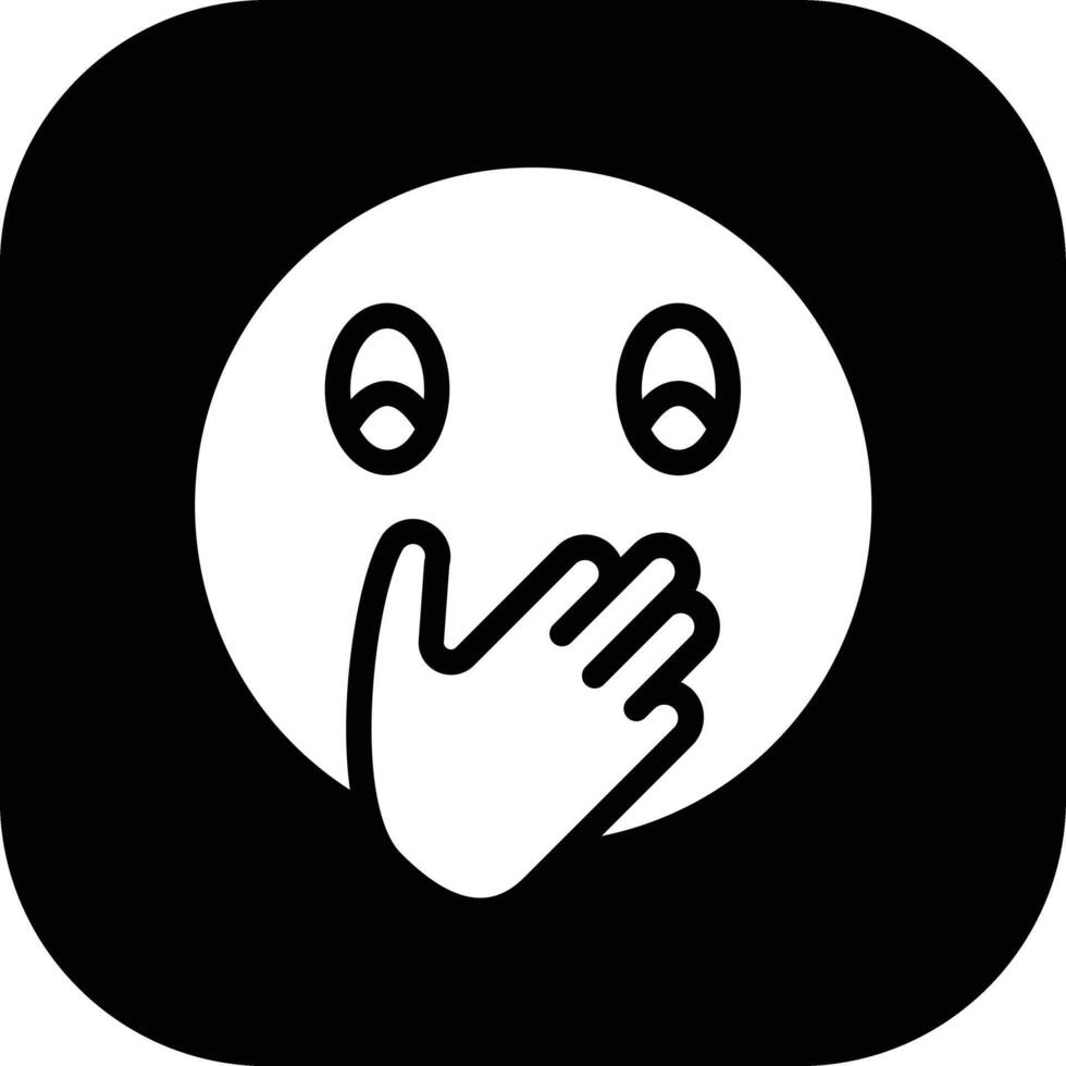 Face with Hand Over Mouth Vector Icon