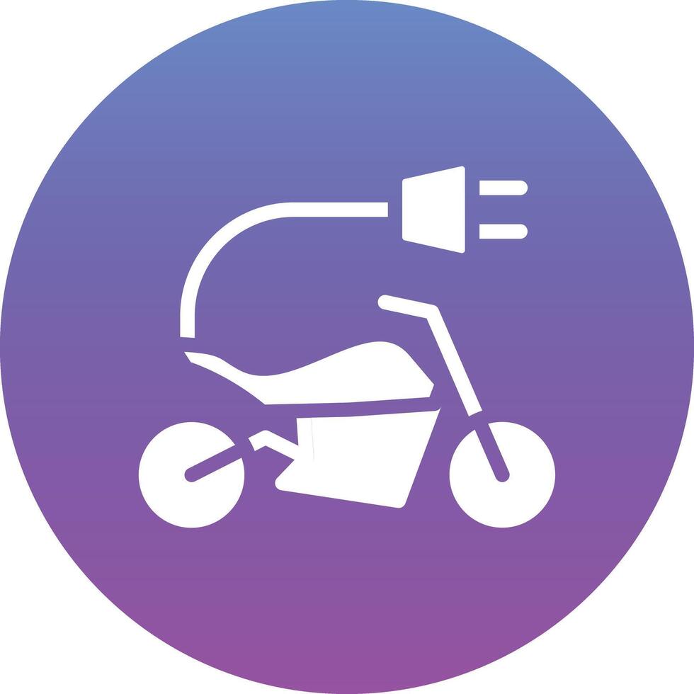 icono de vector de bicicleta eléctrica
