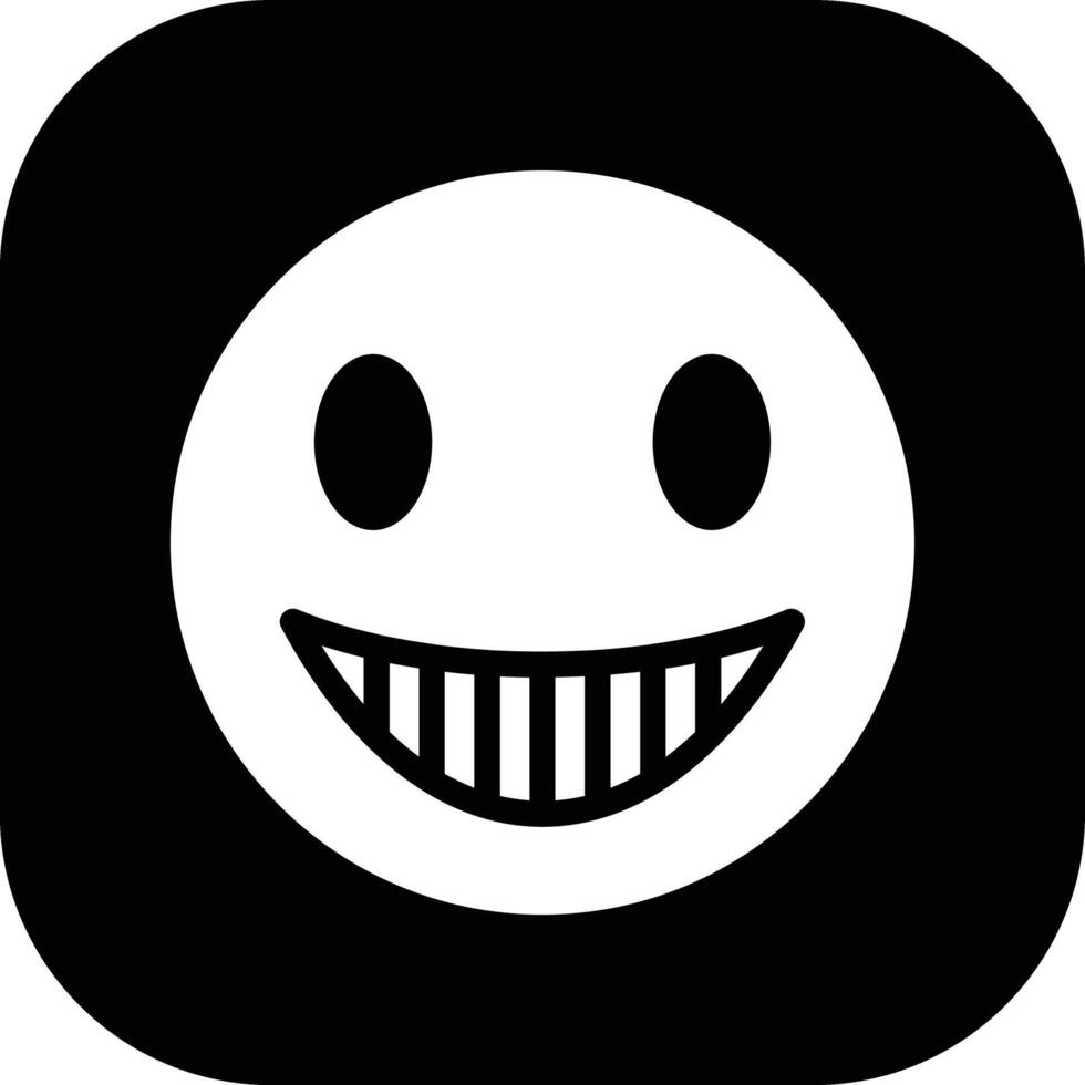 sonriendo cara con sonriente ojos vector icono