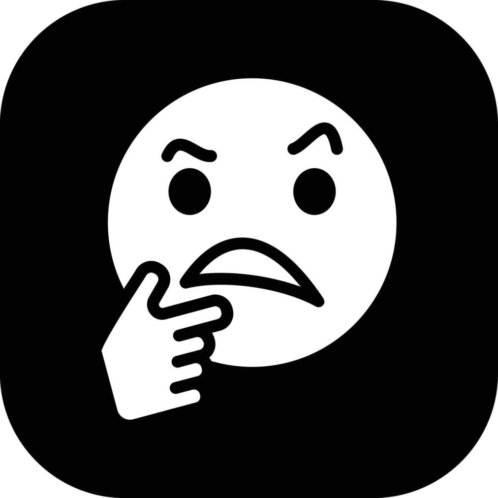 Thinking Face Vector Icon