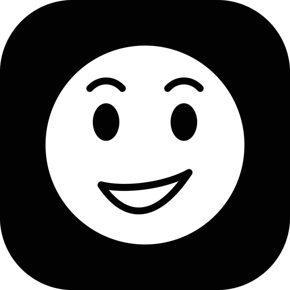 sonriente cara con sonriente ojos vector icono