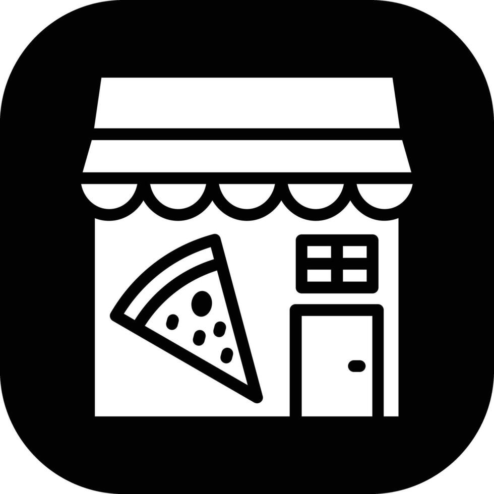 Pizza tienda vector icono