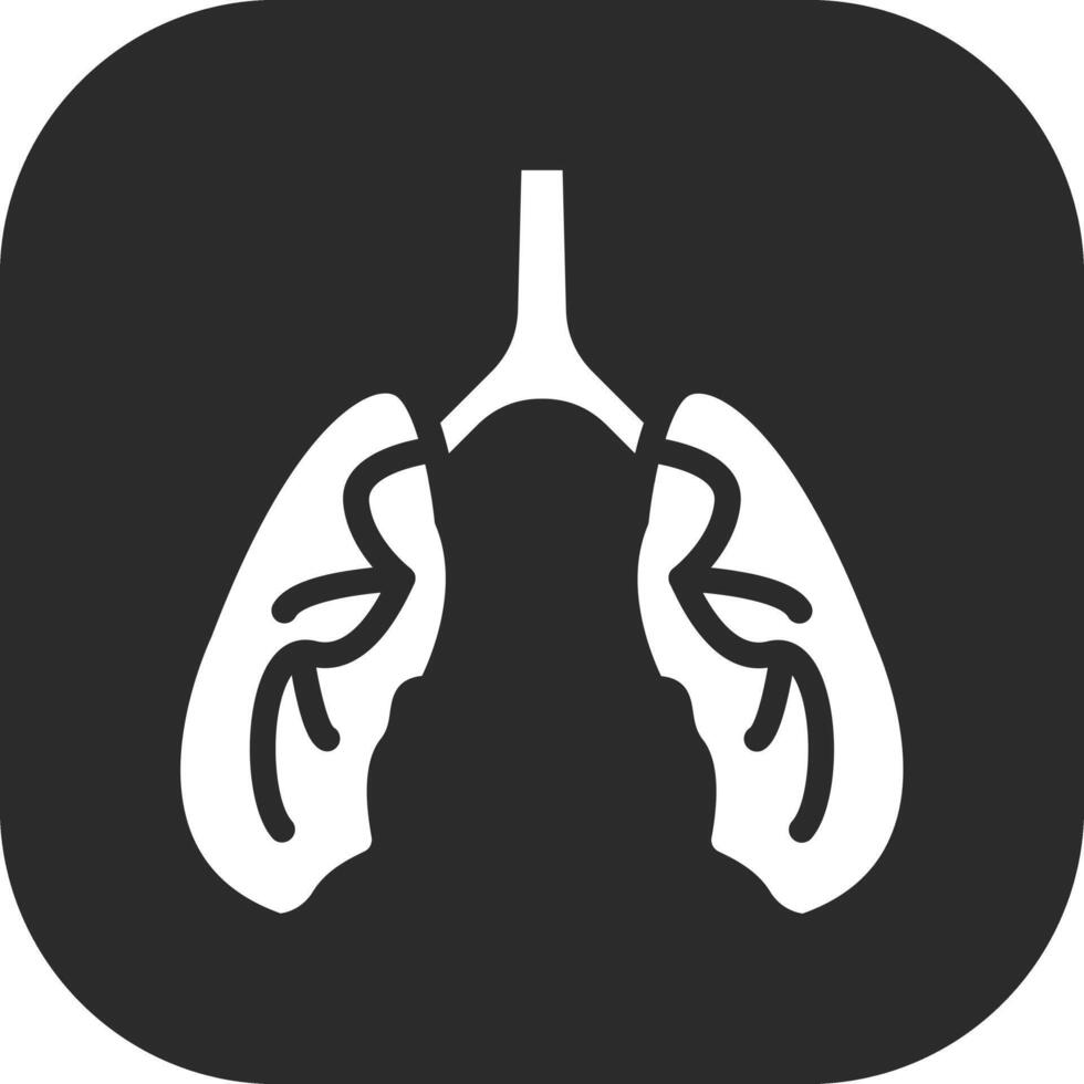 icono de vector de pulmones