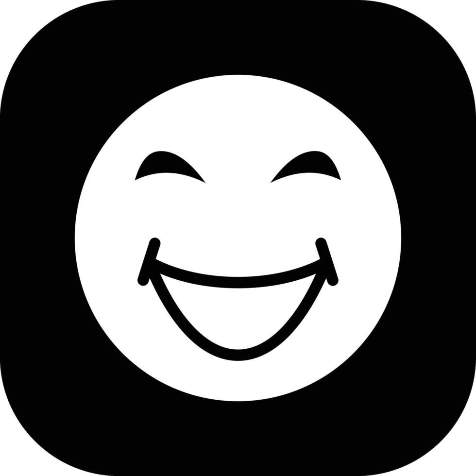 Grinning Squinting Face Vector Icon