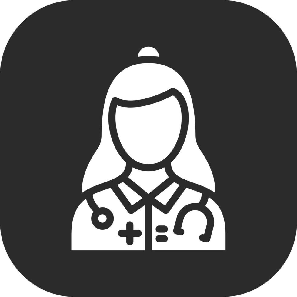 hembra cirujano vector icono