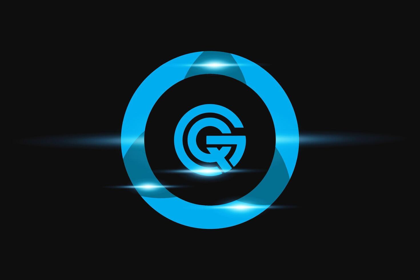 GQ Blue logo Design. Vector logo design for business.