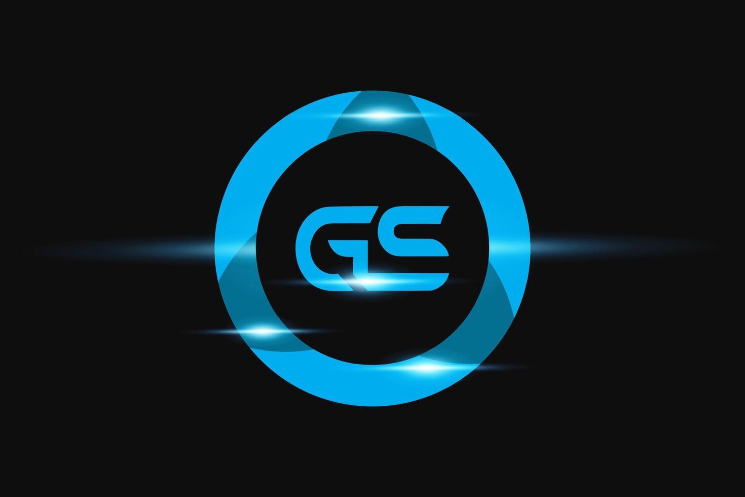 GS Blue logo Design. Vector logo design for business.