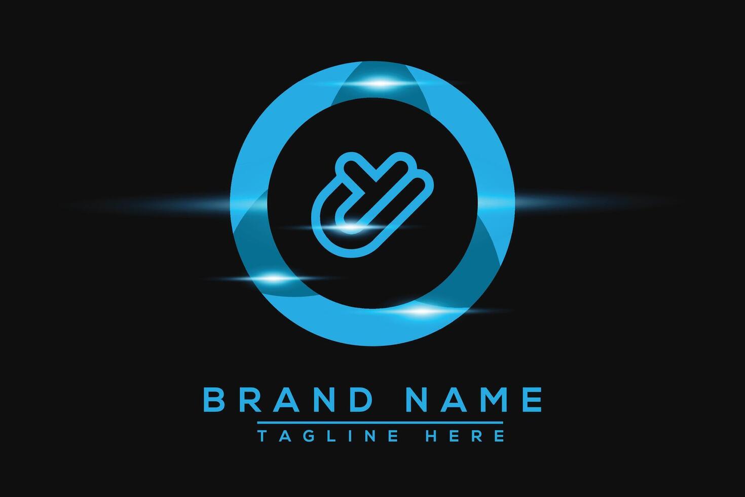 JY Blue logo Design. Vector logo design for business.