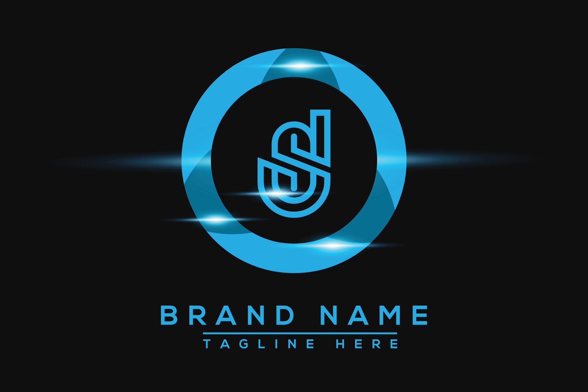 JS Blue logo Design. Vector logo design for business. 37359395 Vector ...