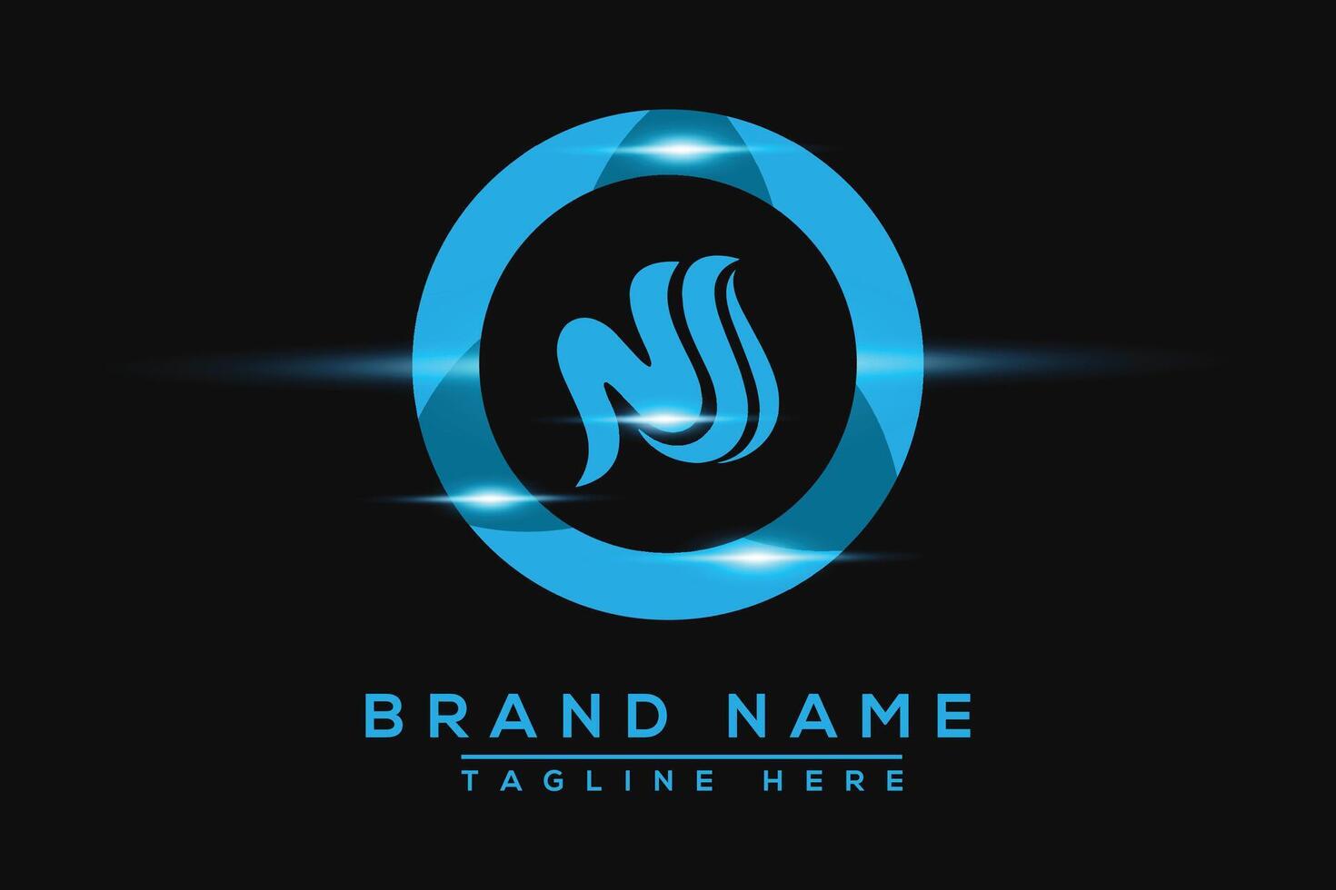 NS Blue logo Design. Vector logo design for business.