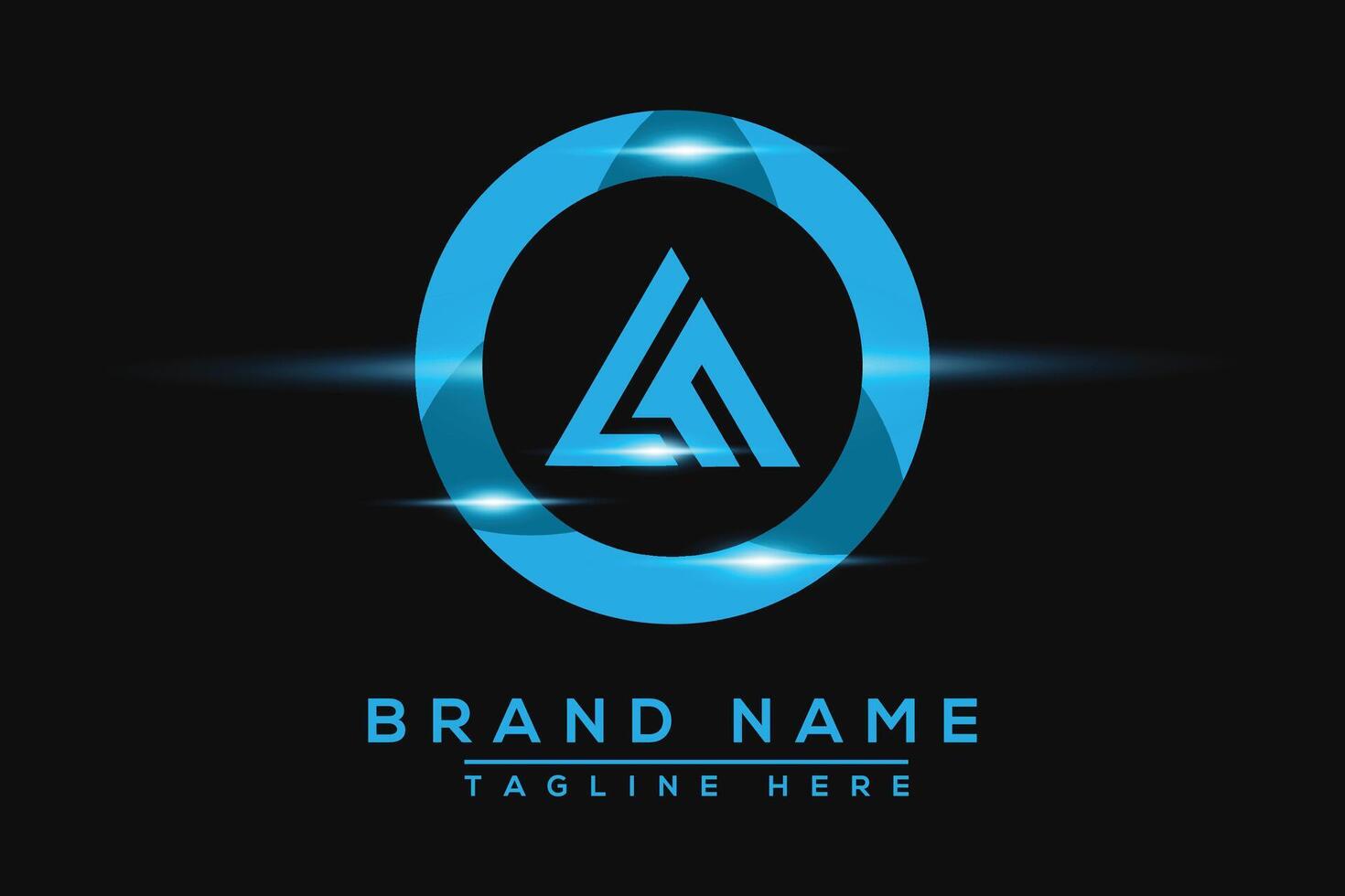 LM Blue logo Design. Vector logo design for business.