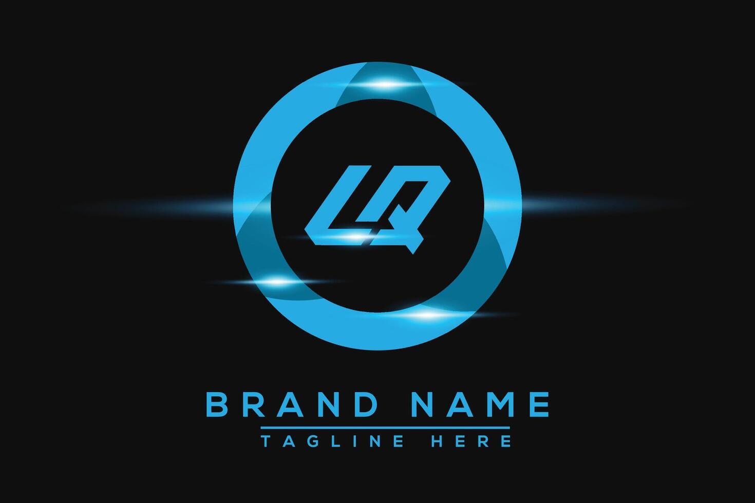 LQ Blue logo Design. Vector logo design for business.