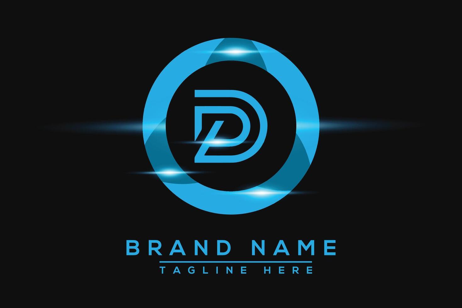 PD Blue logo Design. Vector logo design for business.