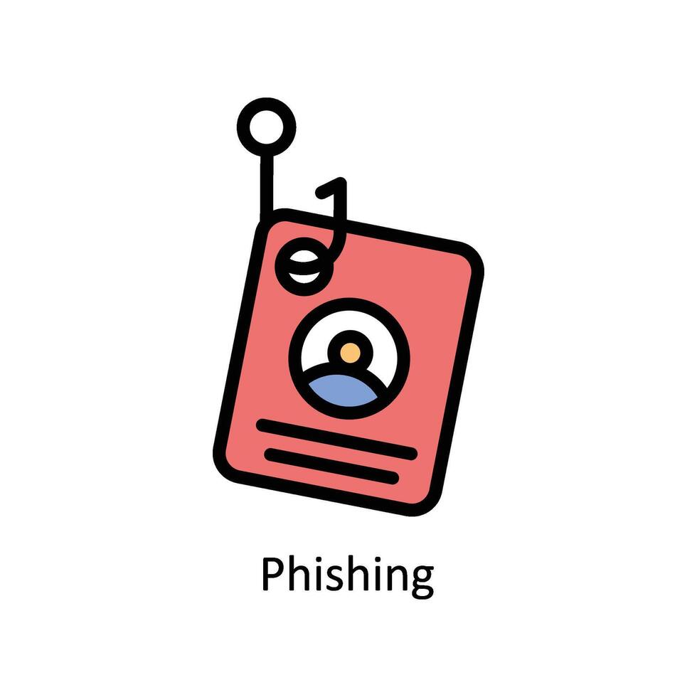 Phishing Vector Filled outline icon Style illustration. EPS 10 File