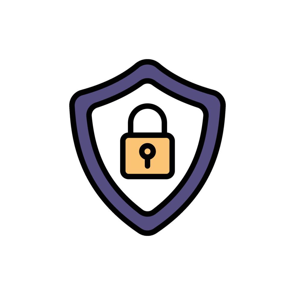 Security Vector Filled outline icon Style illustration. EPS 10 File