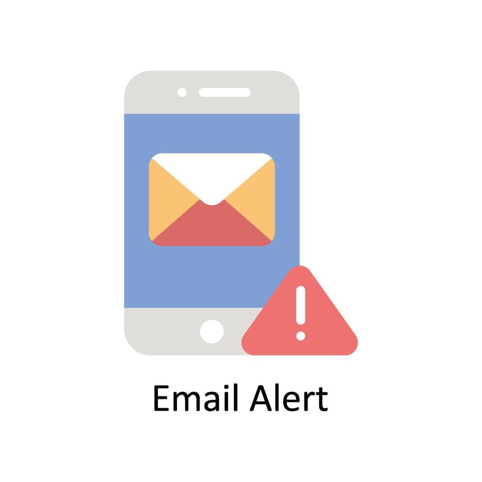 Email Alert Vector Flat icon Style illustration. EPS 10 File