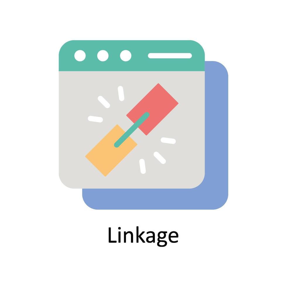 Linkage  Vector Flat icon Style illustration. EPS 10 File
