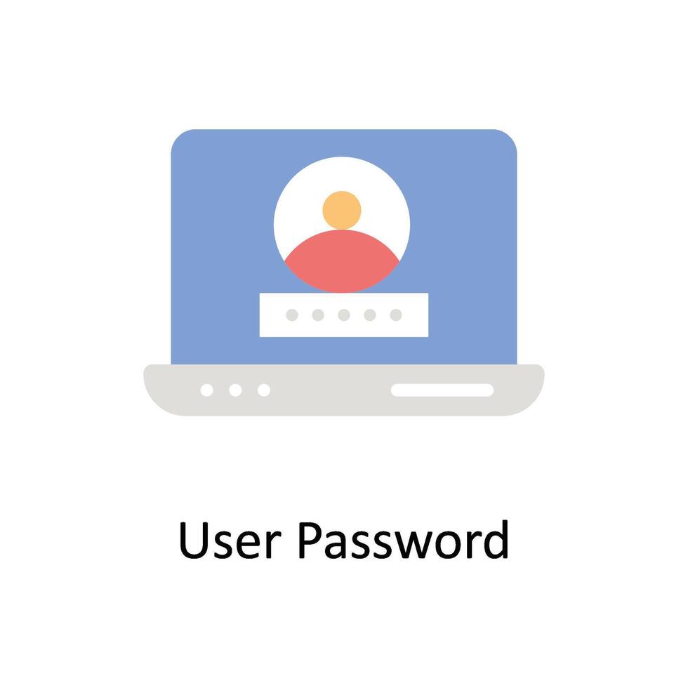 User Password Vector Flat icon Style illustration. EPS 10 File