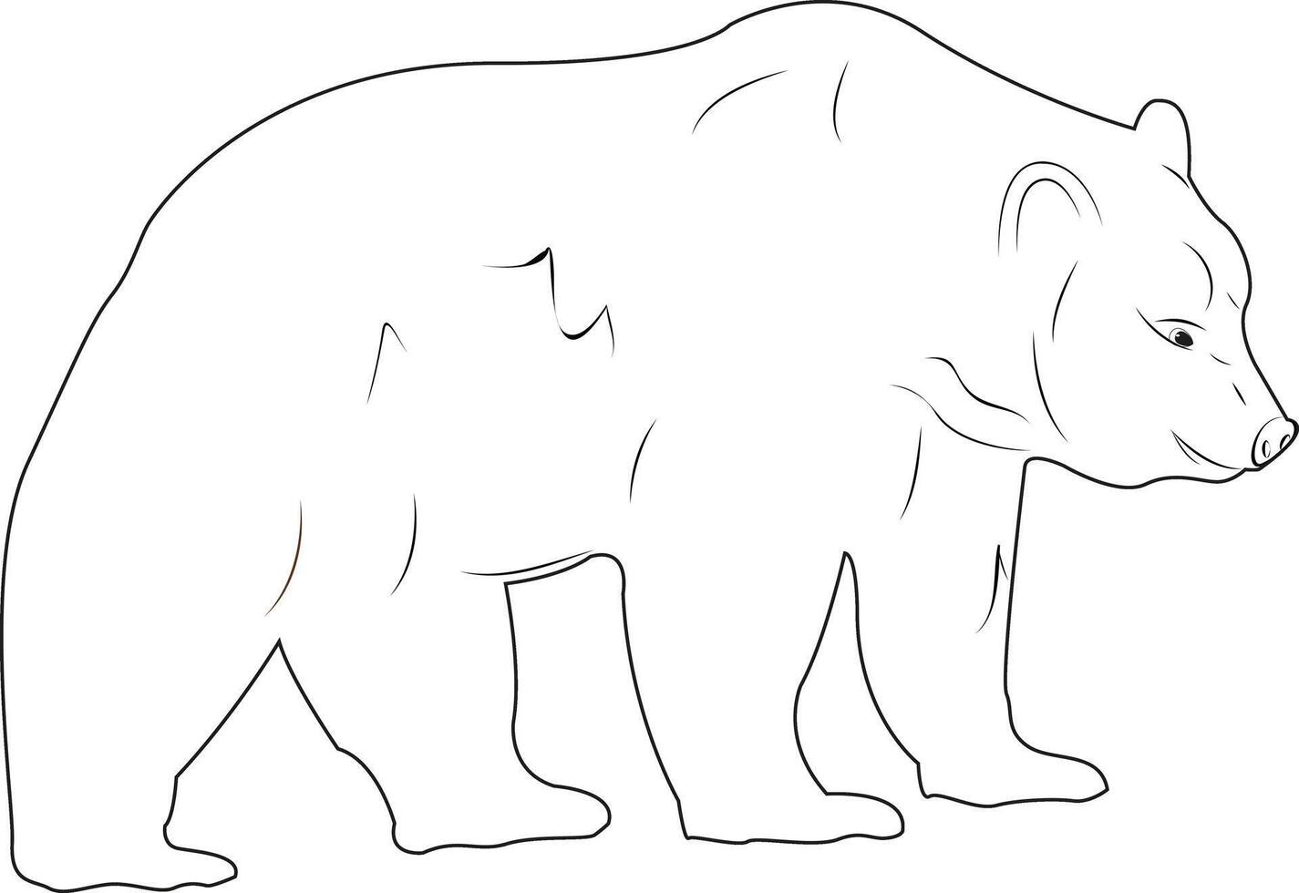 Bear on a white background. Design of greeting cards, posters, patches, prints on clothes, emblems. Natural open spaces. Ecology. Natural open spaces. vector