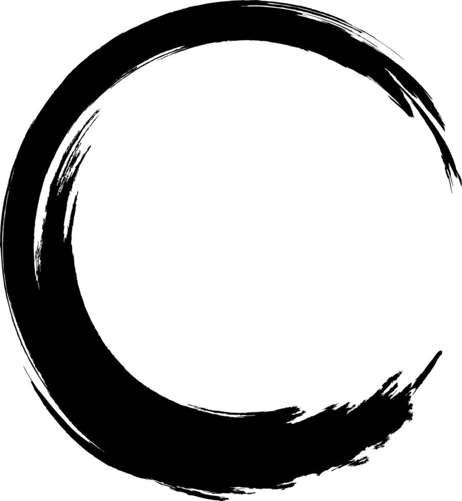 Grunge circle. Brush stroke. Ink drawn grunge circle. Design of greeting cards, posters, patches, prints on clothes, emblems. Grunge frame. Drops paint. vector