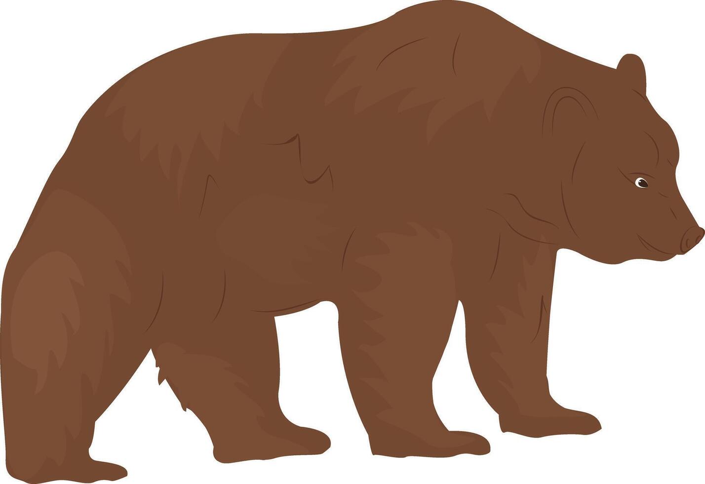 Bear on a white background. Silhouettes of a bear. Design of greeting cards, posters, patches, prints on clothes, emblems. Natural open spaces. Ecology. vector