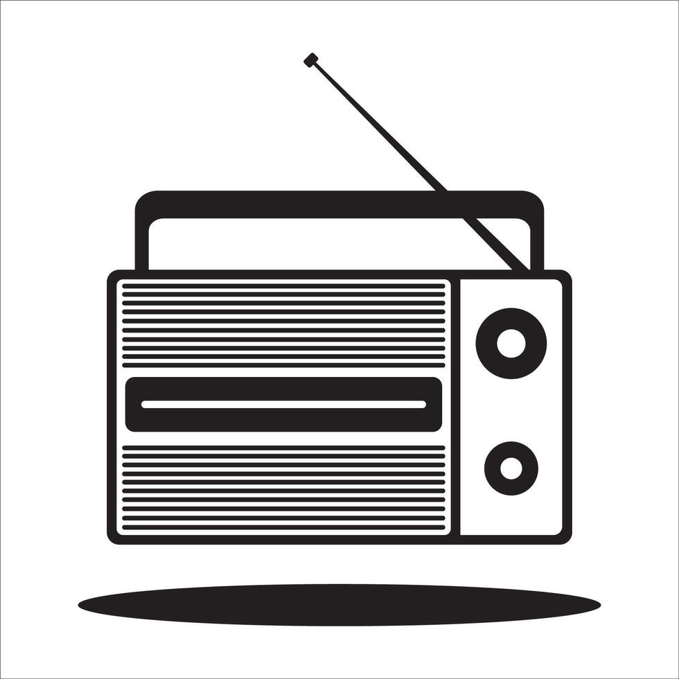 radio icono vector diseño logo