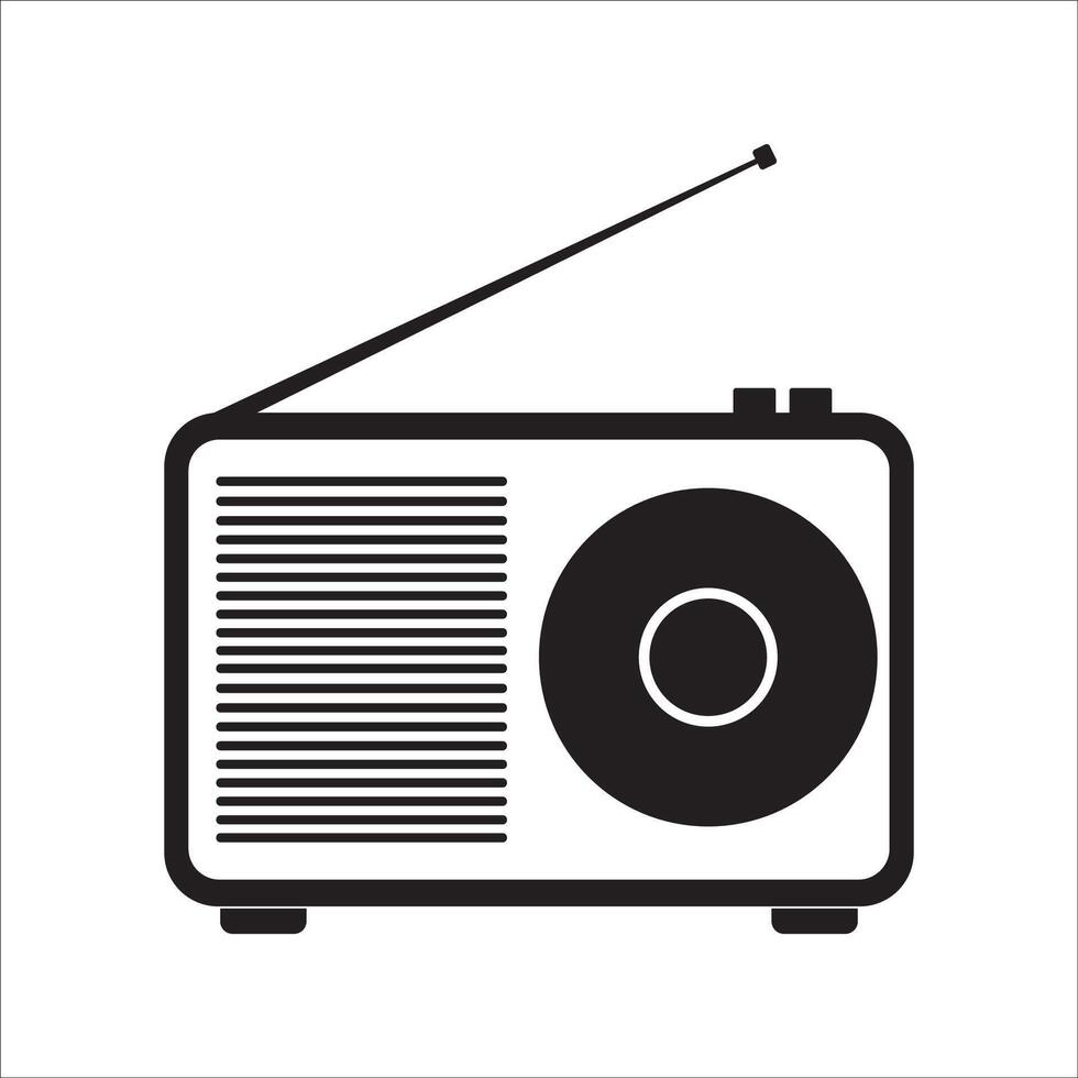 radio icono vector diseño logo