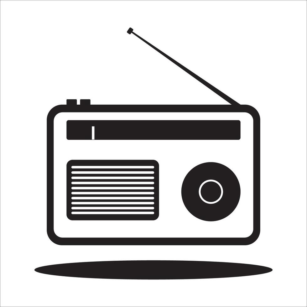 radio icon vector design logo