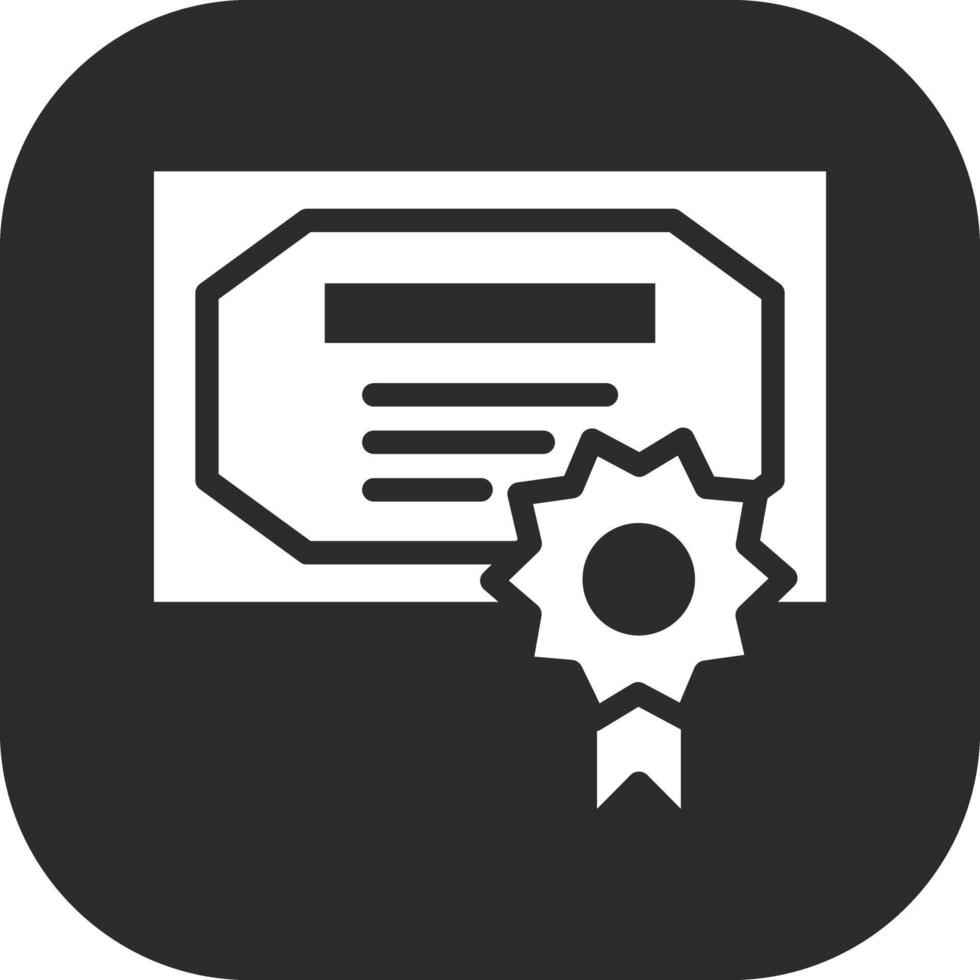 icono de vector de certificado