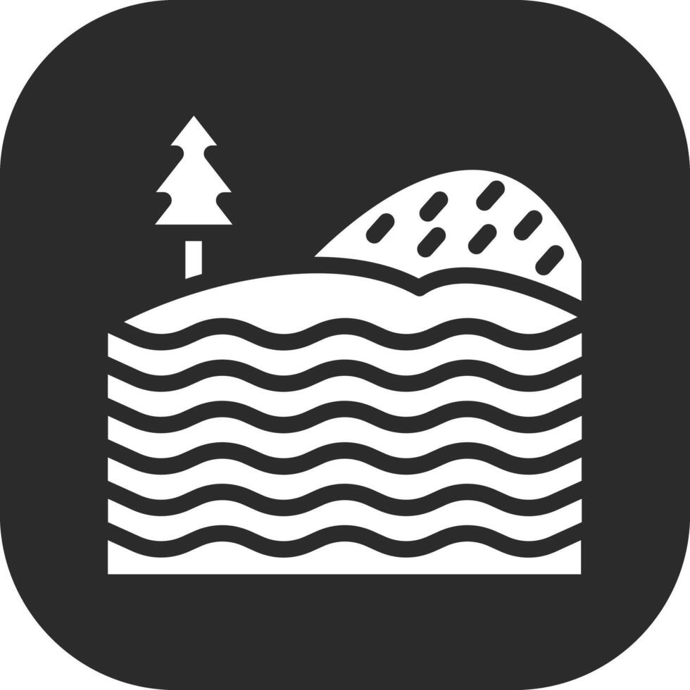 Lake Landscape Vector Icon