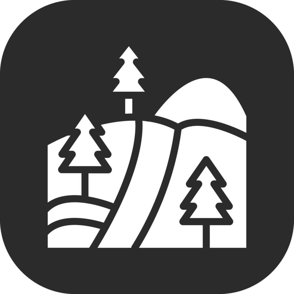 pino arboles paisaje vector icono