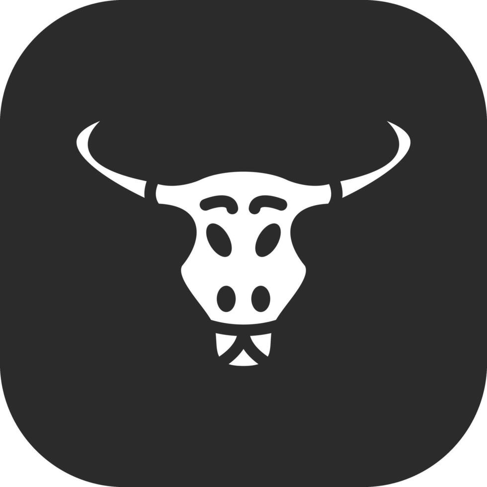 toro cráneo vector icono