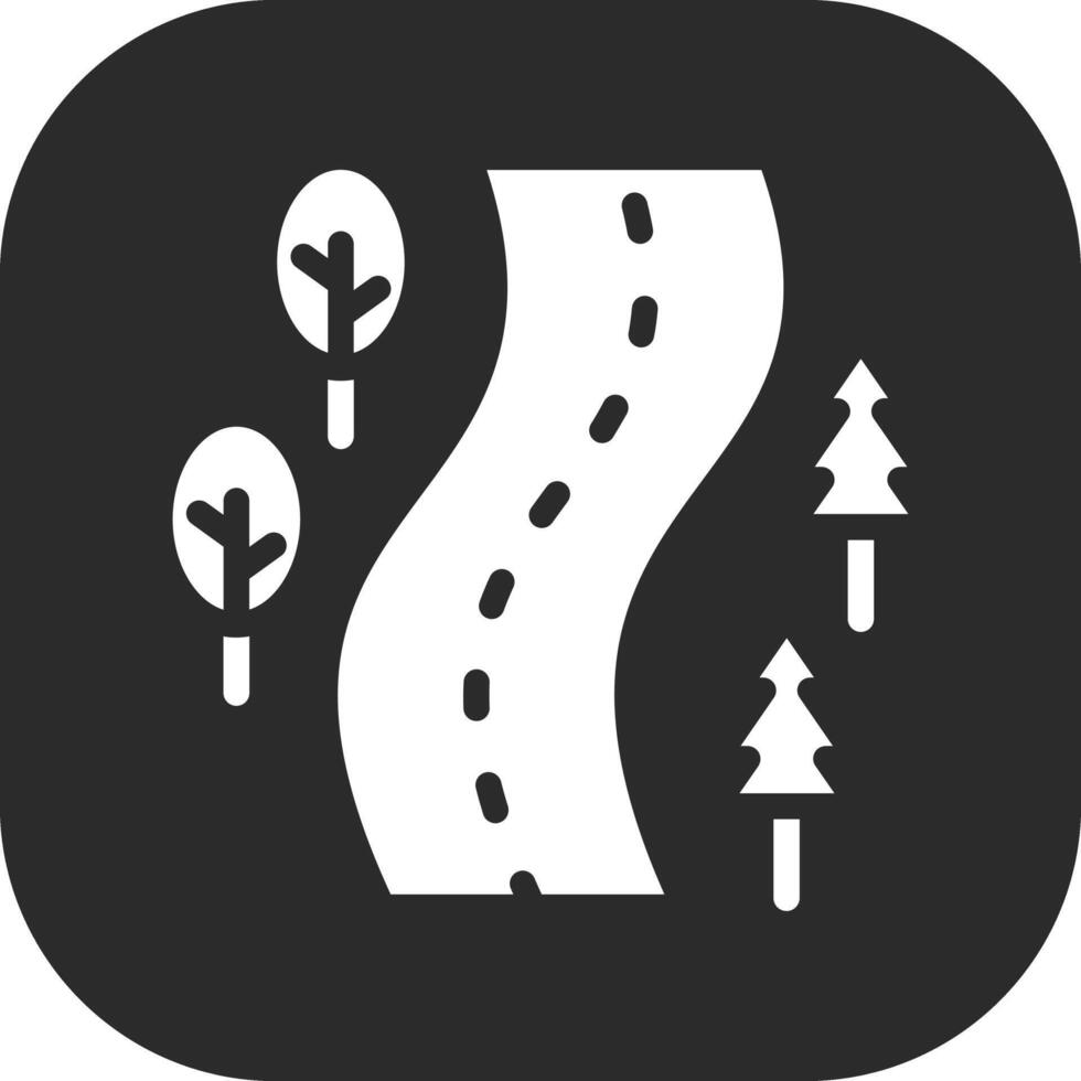 la carretera paisaje vector icono