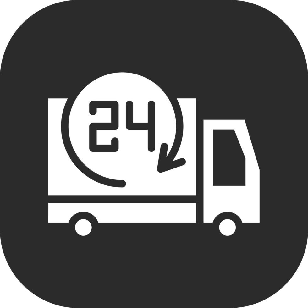 24 Hours Delivery Vector Icon