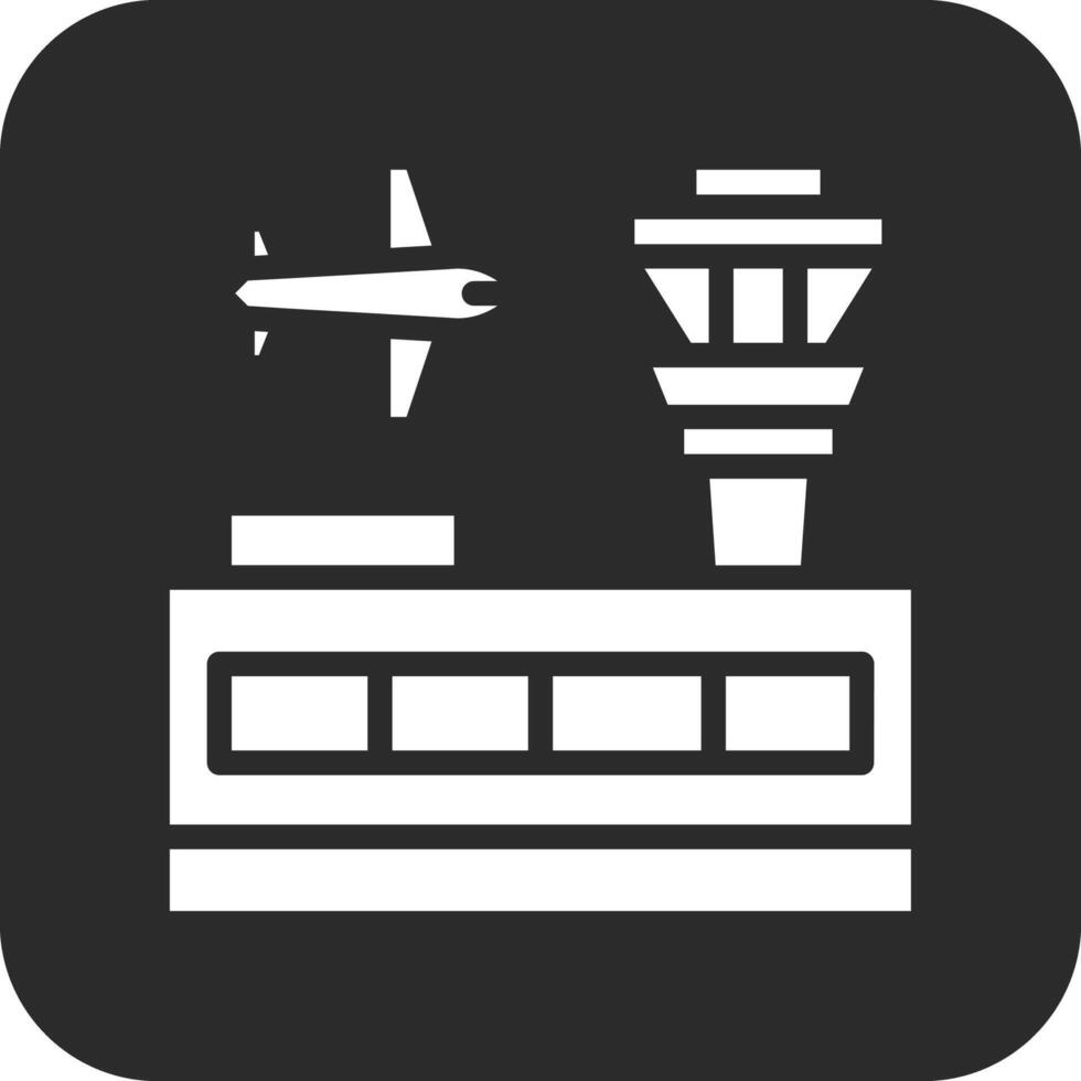 icono de vector de edificio de aeropuerto