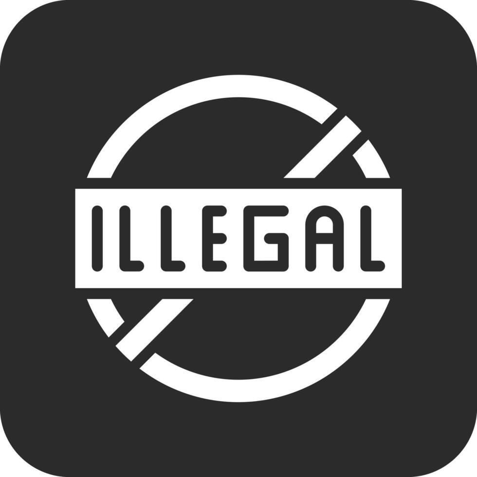 icono de vector ilegal