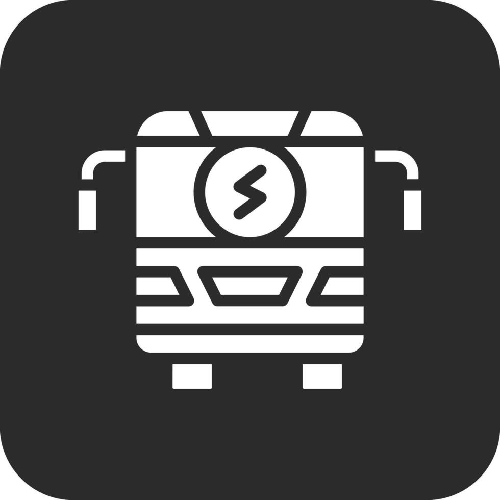 icono de vector de bus electrico