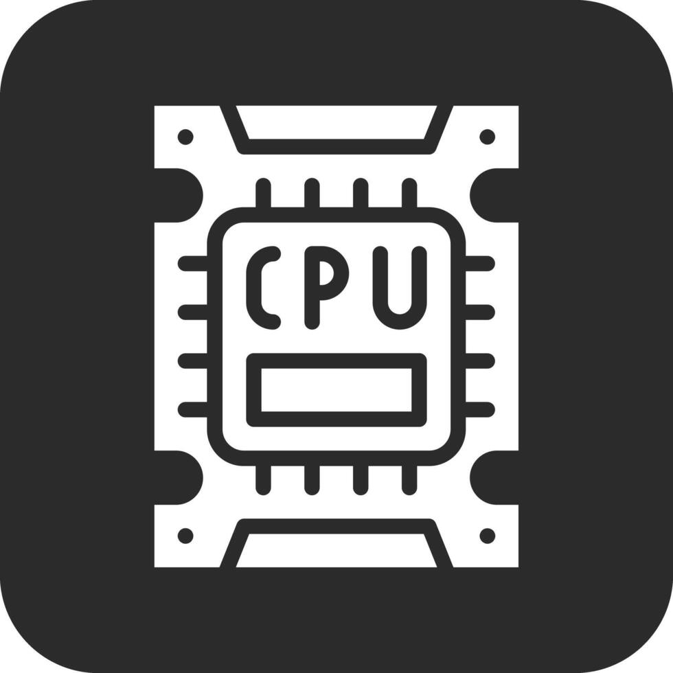 icono de vector de cpu