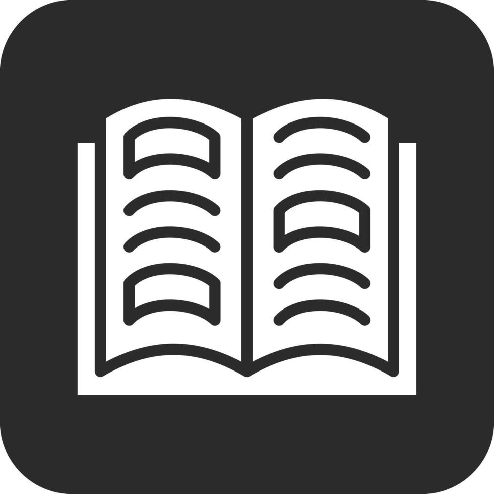 icono de vector de libro abierto