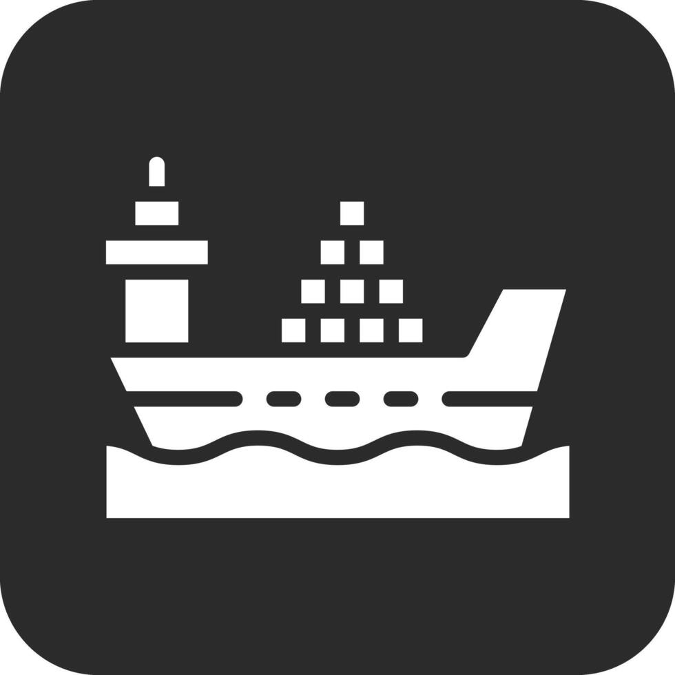 icono de vector de barco