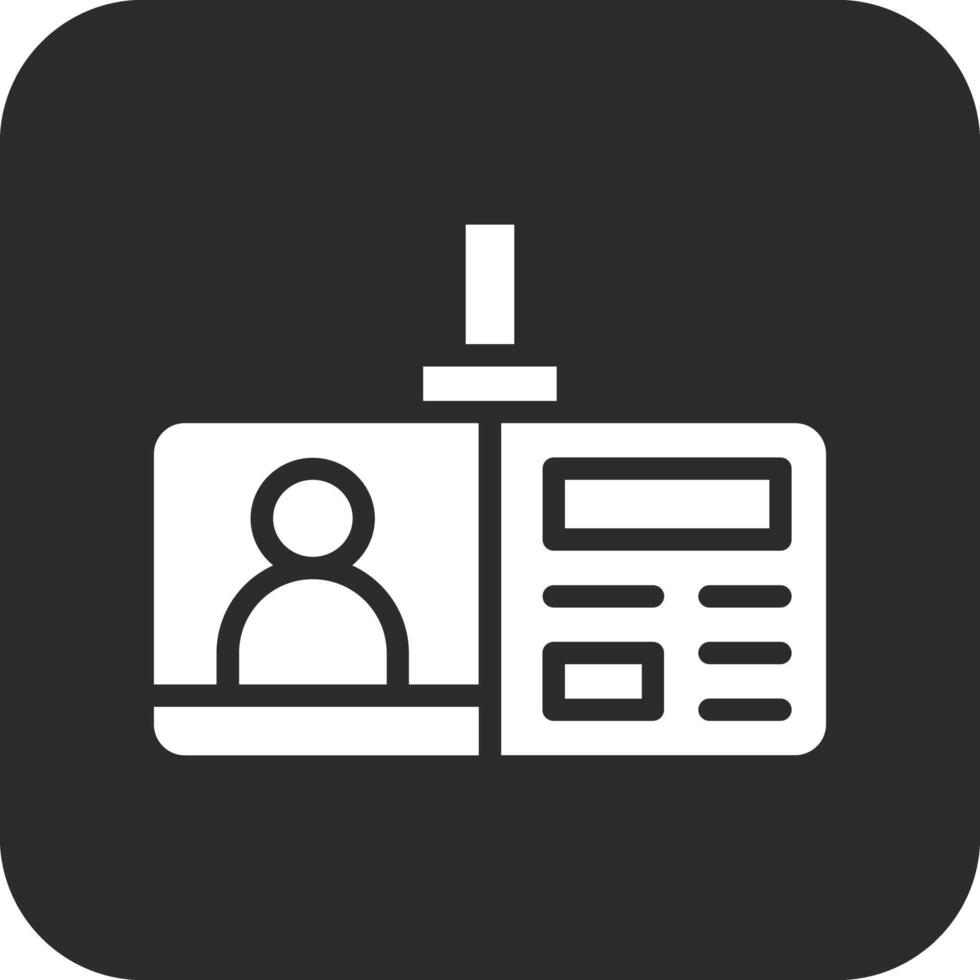 icono de vector de tarjeta de identificación