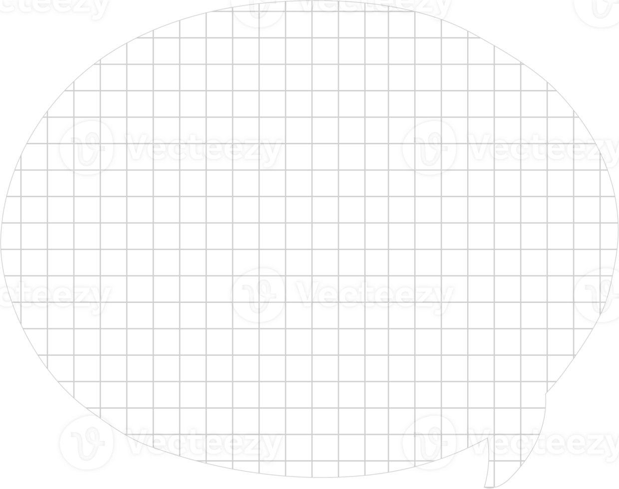 Graph paper speech bubble balloon icon sticker memo keyword planner text box banner, flat png transparent element design