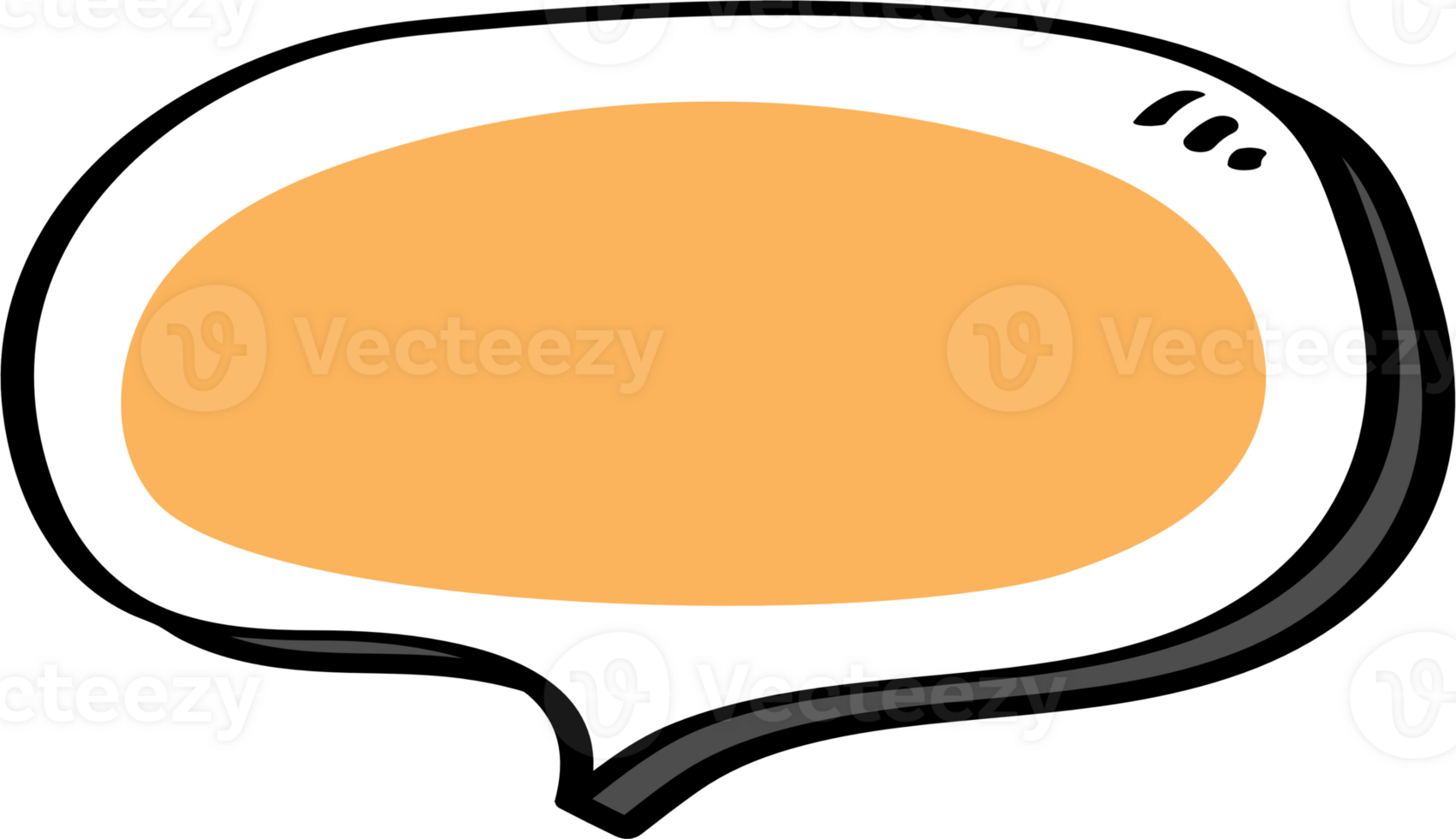 3d yellow color speech bubble balloon icon sticker memo keyword planner text box banner, flat png transparent element design