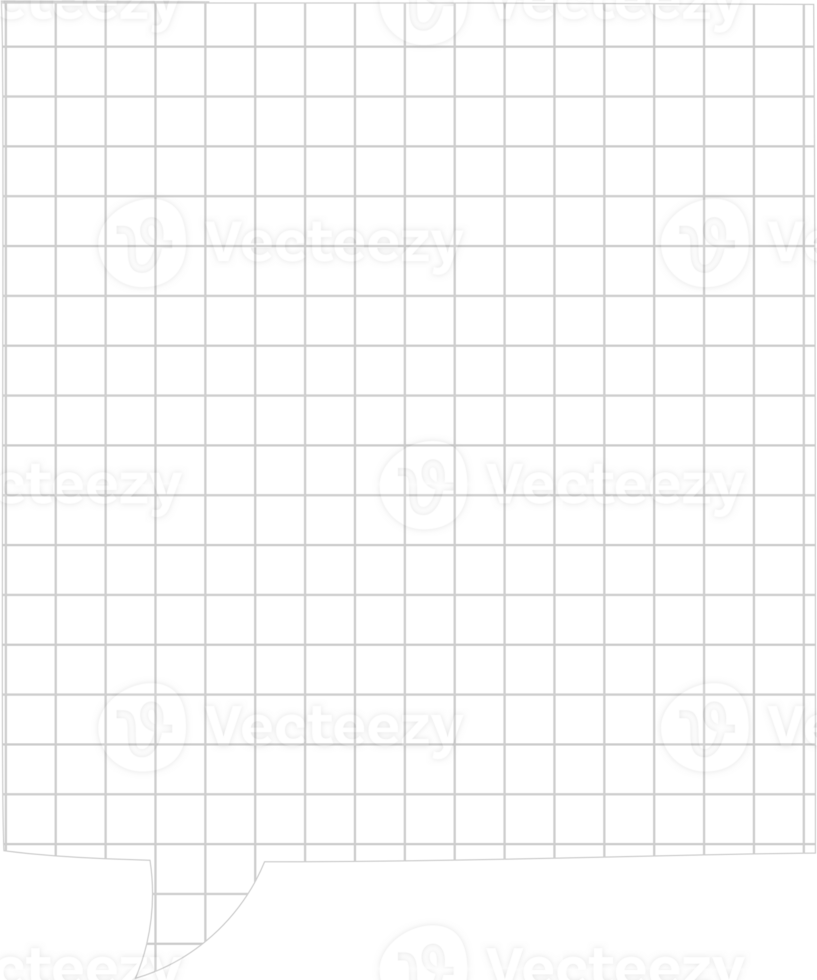Graph paper speech bubble balloon icon sticker memo keyword planner text box banner, flat png transparent element design