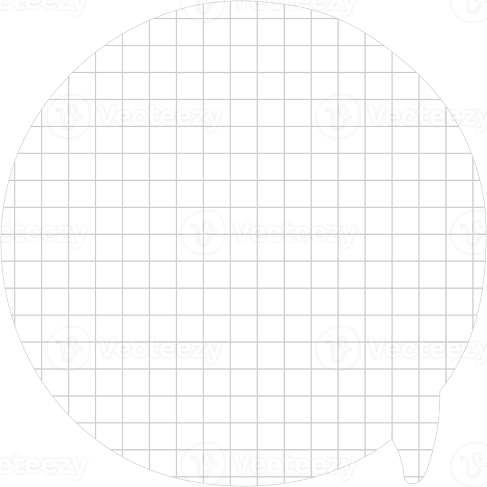 Graph paper speech bubble balloon icon sticker memo keyword planner text box banner, flat png transparent element design