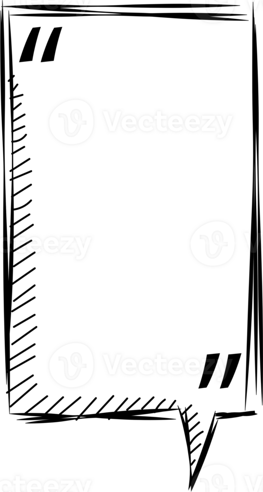 Black and white speech bubble balloon with quotation marks, icon sticker memo keyword planner text box banner, flat png transparent element design
