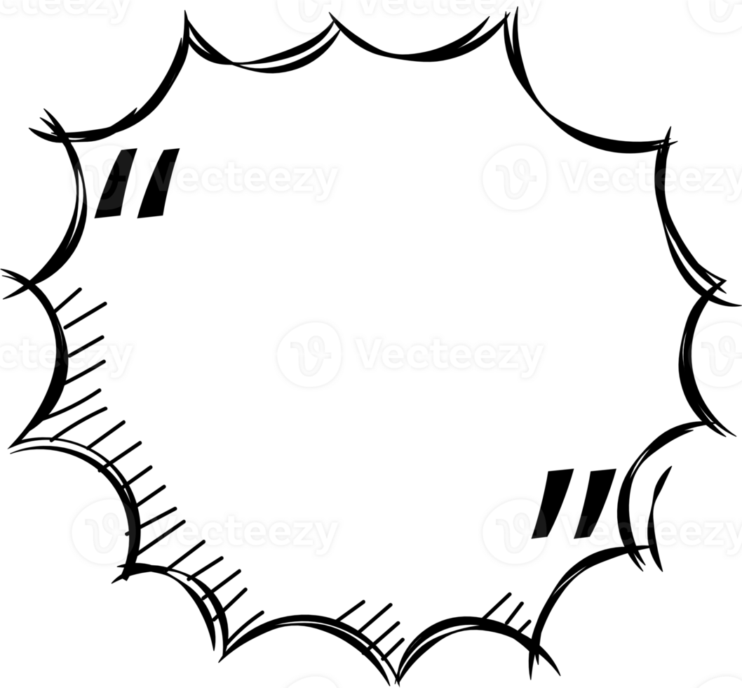 Black and white speech bubble balloon with quotation marks, icon sticker memo keyword planner text box banner, flat png transparent element design