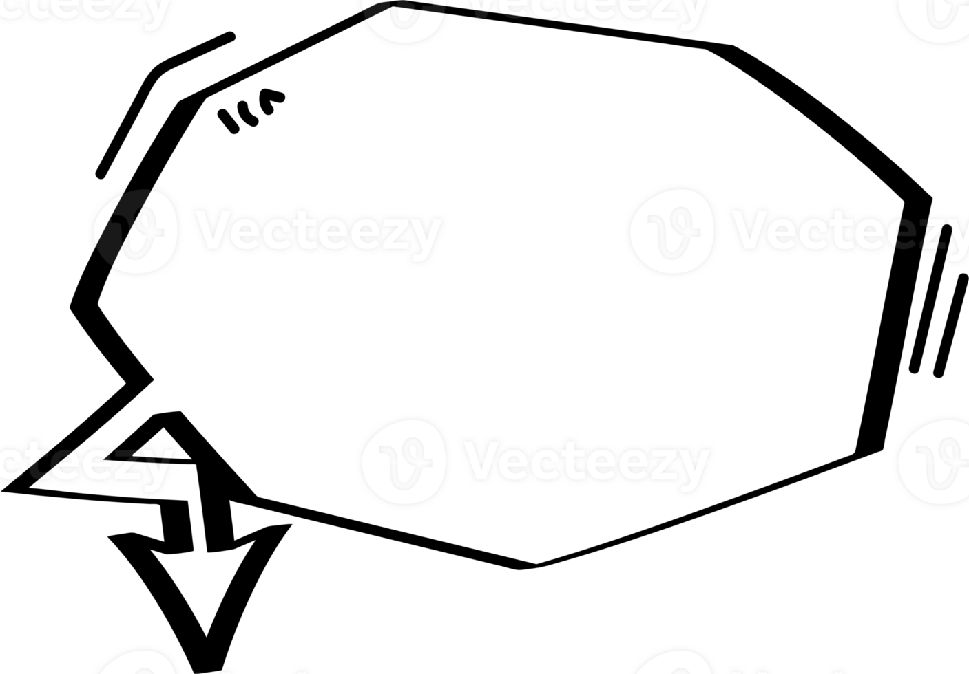 Black and white color arrow point speech bubble balloon, icon sticker memo keyword planner text box banner, flat png transparent element design