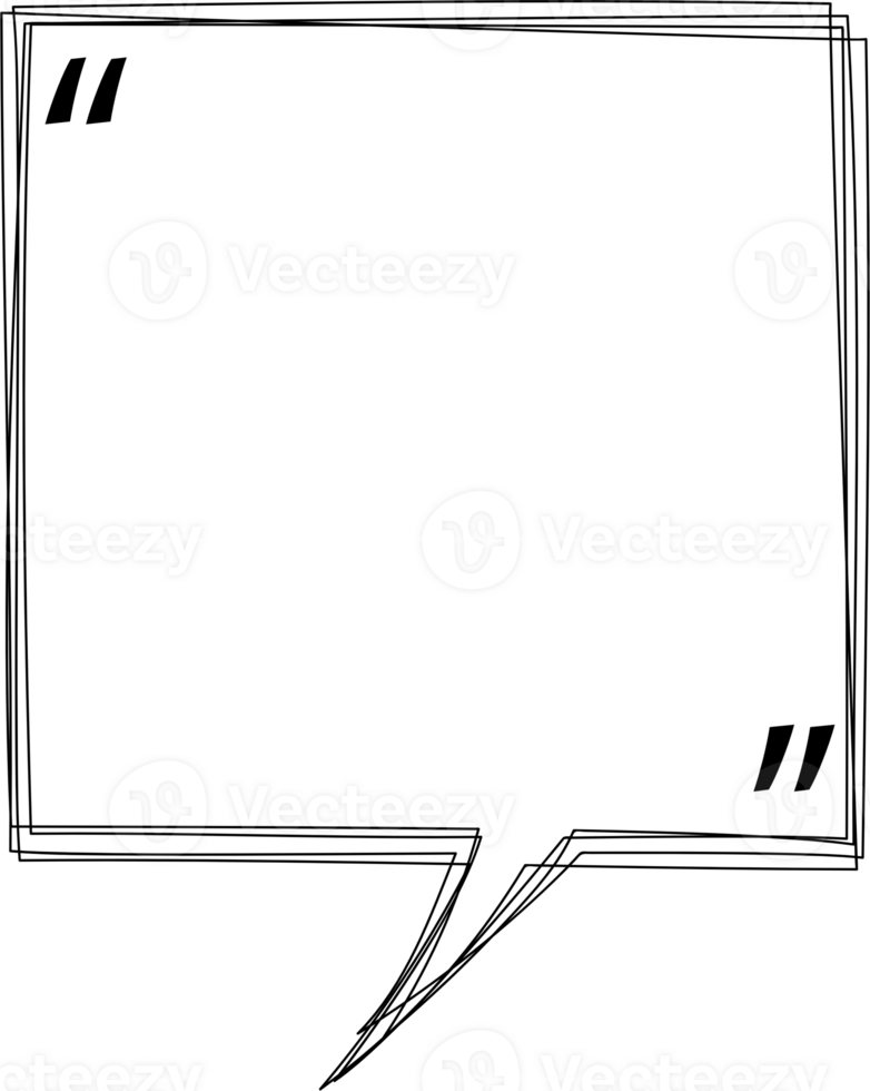 speech bubble balloon with quotation marks, icon sticker memo keyword planner text box banner, flat png transparent element design